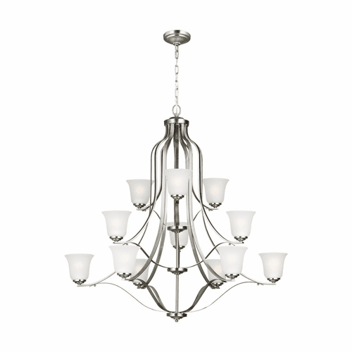 Sea Gull Emmons 12-LT Chandelier - Nickel - 3139012-962