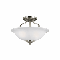 Sea Gull Emmons 2-LT Semi-Flush - Brushed Nickel - 7739002-962