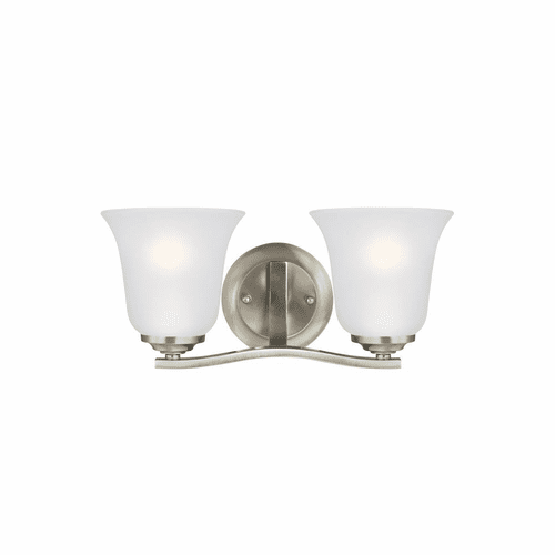 Sea Gull Emmons 2-LT Wall/Bath Light - Brushed Nickel - 4439002-962