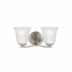 Sea Gull Emmons 2-LT Wall/Bath Light - Brushed Nickel - 4439002-962