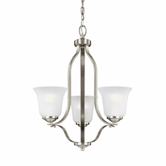 Sea Gull Emmons 3-LT Chandelier - Brushed Nickel - 3139003-962 Sea Gull Emmons 3-LT Chandelier - Brushed Nickel - 3139003-962