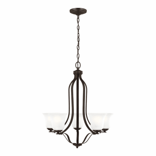 Sea Gull Emmons 5-LT Chandelier - Bronze - 3139005-710