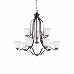 Sea Gull Emmons 9-LT Chandelier - Heirloom Bronze - 3139009-782