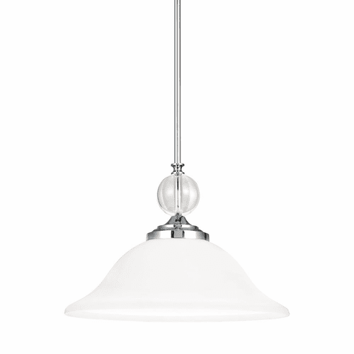 Sea Gull Englehorn 1-LT Pendant - Chrome / Optic Crystal - 6513401-05