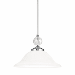 Sea Gull Englehorn 1-LT Pendant - Chrome / Optic Crystal - 6513401-05