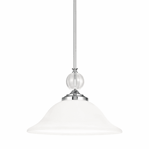 Sea Gull Englehorn 1-LT Pendant - Chrome / Optic Crystal - 6513401EN3-05