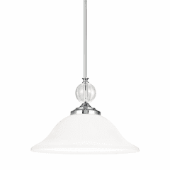 Sea Gull Englehorn 1-LT Pendant - Chrome / Optic Crystal - 6513401EN3-05