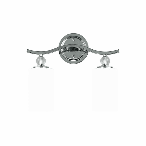 Sea Gull Englehorn 2-LT Wall/Bath Light - Chrome / Optic Crystal - 4413402-05
