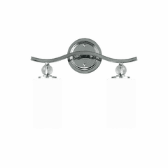Sea Gull Englehorn 2-LT Wall/Bath Light - Chrome / Optic Crystal - 4413402-05