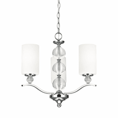 Sea Gull Englehorn 3-LT Chandelier - Chrome / Optic Crystal - 3113403-05 Sea Gull Englehorn 3-LT Chandelier - Chrome / Optic Crystal - 3113403-05
