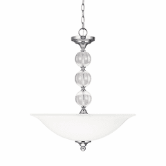 Sea Gull Englehorn 3-LT Pendant - Chrome / Optic Crystal - 6613403-05 Sea Gull Englehorn 3-LT Pendant - Chrome / Optic Crystal - 6613403-05