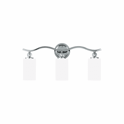 Sea Gull Englehorn 3-LT Wall/Bath Light - Chrome / Optic Crystal - 4413403-05