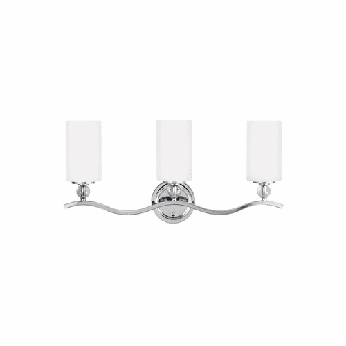 Sea Gull Englehorn 3-LT Wall/Bath Light - Chrome / Optic Crystal - 4413403EN3-05