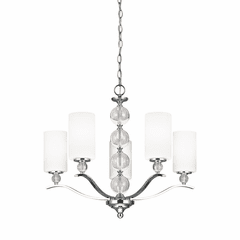 Sea Gull Englehorn 5-LT Chandelier - Chrome / Optic Crystal - 3113405-05 Sea Gull Englehorn 5-LT Chandelier - Chrome / Optic Crystal - 3113405-05