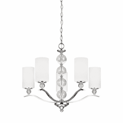 Sea Gull Englehorn 5-LT Chandelier - Chrome / Optic Crystal - 3113405EN3-05 Sea Gull Englehorn 5-LT Chandelier - Chrome / Optic Crystal - 3113405EN3-05
