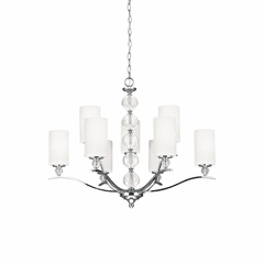 Sea Gull Englehorn 9-LT Chandelier - Chrome / Optic Crystal - 3113409-05 Sea Gull Englehorn 9-LT Chandelier - Chrome / Optic Crystal - 3113409-05