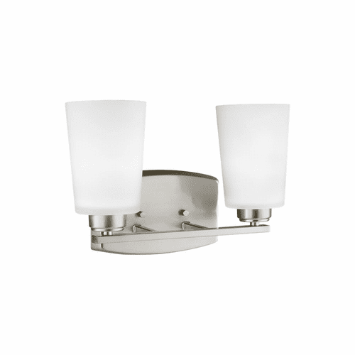 Sea Gull Franport 2-LT Wall/Bath Light - Brushed Nickel - 4428902-962