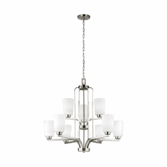 Sea Gull Franport 9-LT Chandelier - Brushed Nickel - 3128909-962