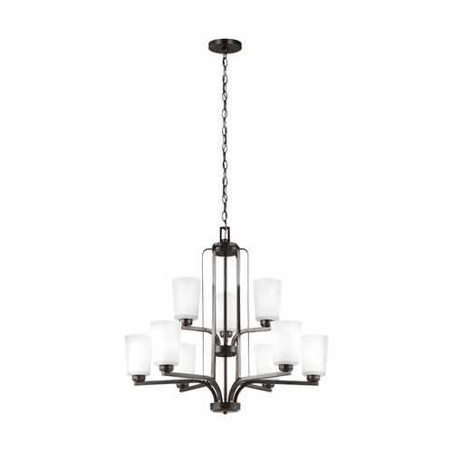 Sea Gull Franport 9-LT Chandelier - Burnt Sienna - 3128909-710