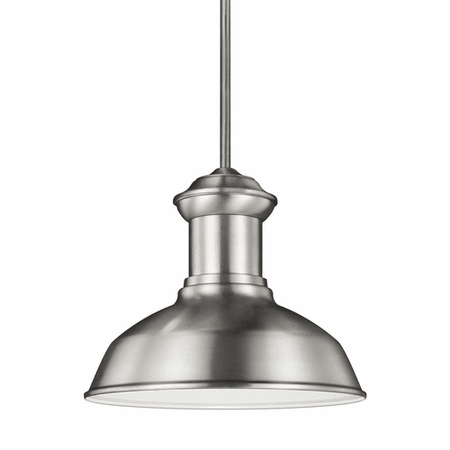 Sea Gull Fredricksburg 1-LT Outdoor Pendant - Satin Aluminum - 6247701-04