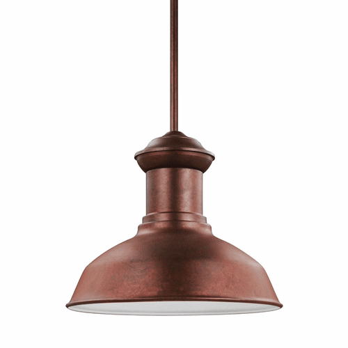Sea Gull Fredricksburg 1-LT Outdoor Pendant - Weathered Copper - 6247701-44