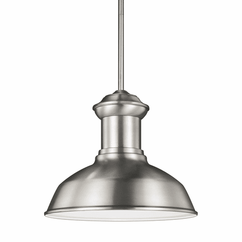 Sea Gull Fredricksburg LED Outdoor Pendant - Satin Aluminum - 6247793S-04