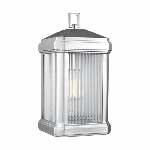 Sea Gull Gaelan Large 1-LT Outdoor Wall Lantern - Painted Nickel - 8747431-753