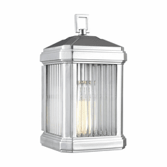 Sea Gull Gaelan Medium 1-LT Outdoor Wall Lantern - Painted Nickel - 8647431-753 Sea Gull Gaelan Medium 1-LT Outdoor Wall Lantern - Painted Nickel - 8647431-753