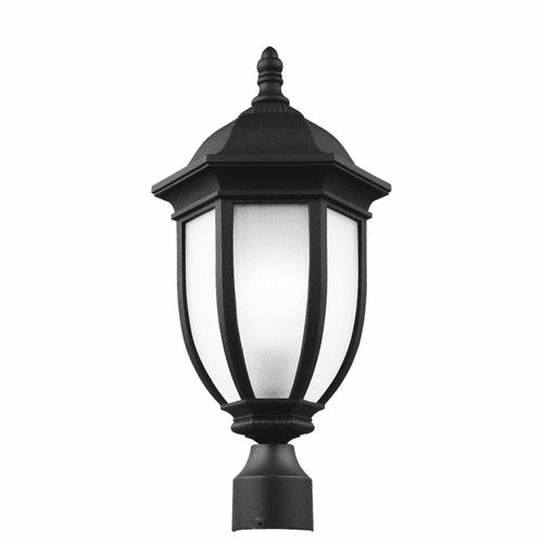 Sea Gull Galvyn 1-LT Outdoor Post Lantern - Black - 8229301EN3-12