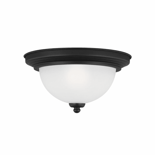 Sea Gull Geary 1-LT Ceiling Flush Mount - Midnight Black - 77063-112