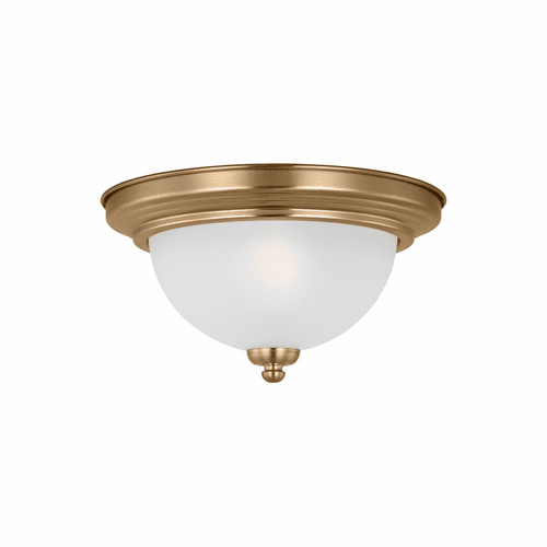 Sea Gull Geary 1-LT Ceiling Flush Mount - Satin Brass - 77063-848