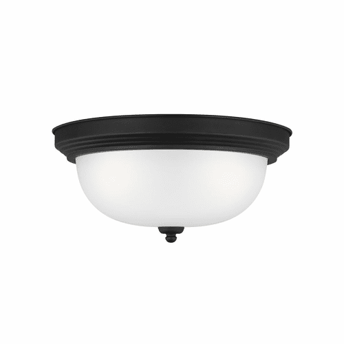 Sea Gull Geary 3-LT Ceiling Flush Mount - Midnight Black - 77065-112