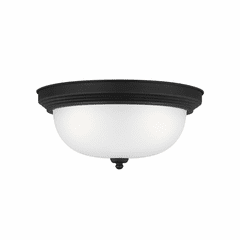 Sea Gull Geary 3-LT Ceiling Flush Mount - Midnight Black - 77065-112