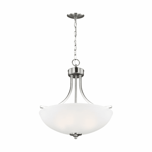Sea Gull Geary Medium 3-LT Pendant - Brushed Nickel - 6616503-962