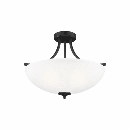 Sea Gull Geary Medium 3-LT Semi-Flush/Pendant - Blacksmith - 7716503-839