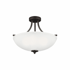 Sea Gull Geary Medium 3-LT Semi-Flush/Pendant - Burnt Sienna - 7716503-710
