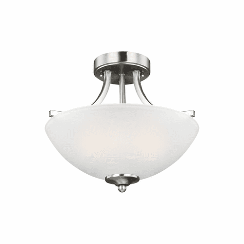 Sea Gull Geary Small 2-LT Semi-Flush Convertible Pendant - Nickel - 7716502-962