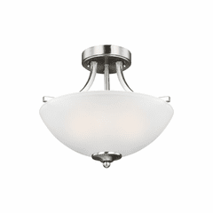 Sea Gull Geary Small 2-LT Semi-Flush Convertible Pendant - Nickel - 7716502-962