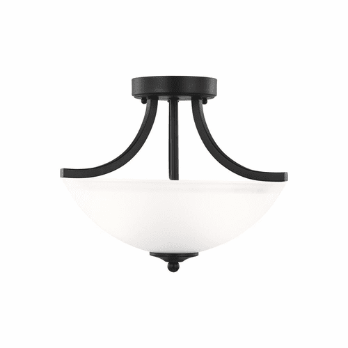 Sea Gull Geary Small 2-LT Semi-Flush/Pendant - Midnight Black - 7716502-112