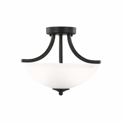 Sea Gull Geary Small 2-LT Semi-Flush/Pendant - Midnight Black - 7716502-112 Sea Gull Geary Small 2-LT Semi-Flush/Pendant - Midnight Black - 7716502-112