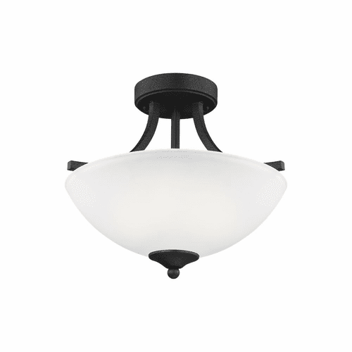 Sea Gull Geary Small 2LT Semi-Flush Convertible Pendant - Blacksmith - 7716502-839