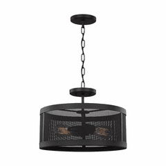 Sea Gull Gereon Two Lgiht Semi-Flush Convertible Pendant - Black - 7728502-12 Sea Gull Gereon Two Lgiht Semi-Flush Convertible Pendant - Black - 7728502-12