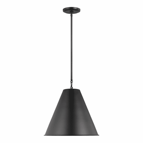 Sea Gull Gordon One Light Small Pendant - Midnight Black - 6585101-112