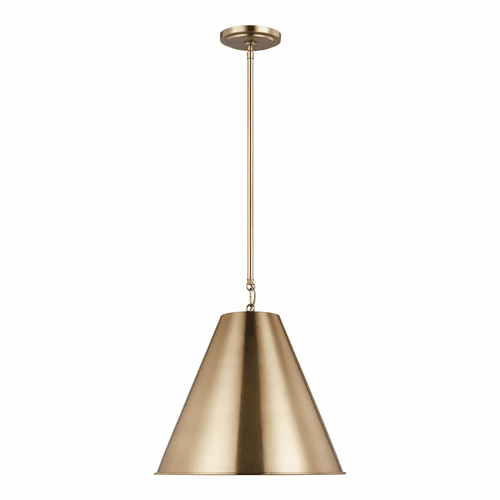 Sea Gull Gordon One Light Small Pendant - Satin Brass - 6585101-848