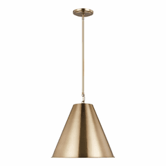 Sea Gull Gordon One Light Small Pendant - Satin Brass - 6585101-848