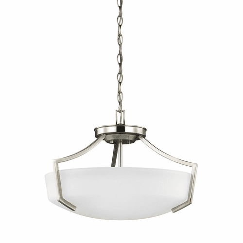 Sea Gull Hanford 3-LT Ceiling Convertible Pendant - Brushed Nickel - 7724503-962