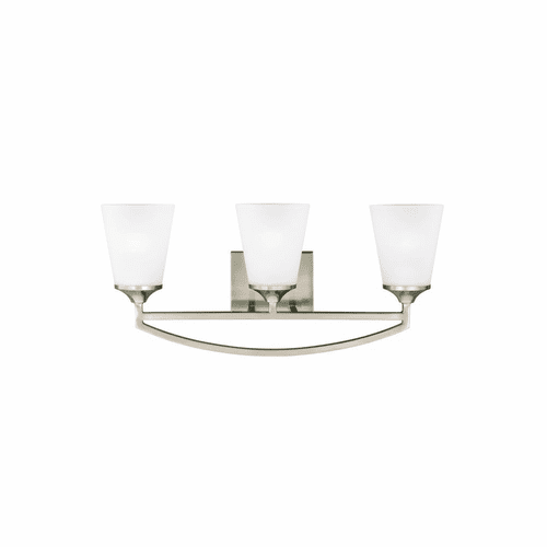 Sea Gull Hanford 3-LT Wall/Bath Light - Brushed Nickel - 4424503-962