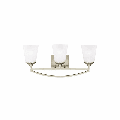 Sea Gull Hanford 3-LT Wall/Bath Light - Brushed Nickel - 4424503EN3-962