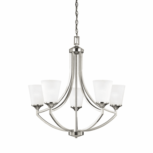 Sea Gull Hanford 5-LT Chandelier - Brushed Nickel - 3124505-962