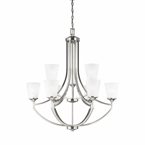 Sea Gull Hanford 9-LT Chandelier - Brushed Nickel - 3124509-962